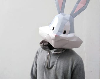 Bugs Bunny Maske Looney Tunes - Papierbastelvorlage