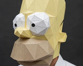 HOMER SIMPSON MASKE – Halloween aus Papier basteln