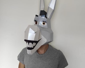 BURRO SHERK - papercraft diy halloween mask