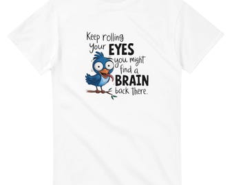Eye Roll Expert - Hilarious Bird Tee - Schweres Unisex T-Shirt mit Rundhalsausschnitt | Gildan® 5000