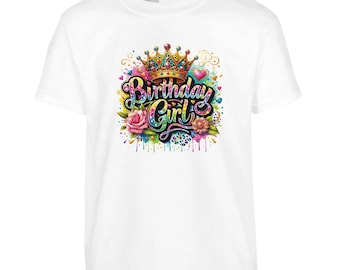 Entzückendes Kindergeburtstag-Mädchen-Shirt - weiches & buntes T-Shirt für Feiern