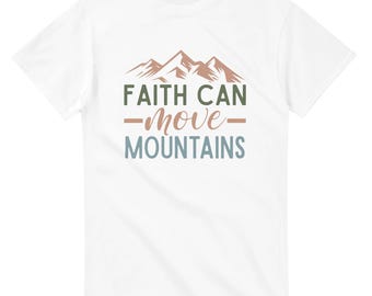 Glaube kann Berge versetzen christliches Abenteuer-T-Shirt - Schwergewicht Unisex T-Shirt mit Rundhalsausschnitt | Gildan® 5000