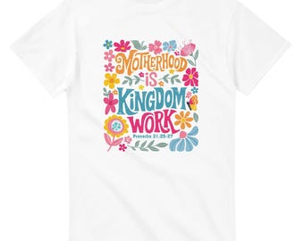 Mutterschaft ist Königreich Arbeit T-Shirt: Lustiges Mama Baumwoll T-Shirt