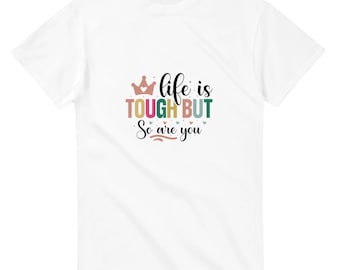 Życie jest trudne, ale ty też – inspirująca koszulka z grubej bawełny