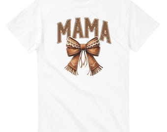 Mama T-Shirt: Braune Bogen-Grafik, T-Shirt aus 100% Baumwolle
