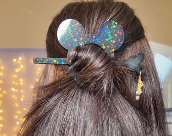 Mouse Ear Inspired  Hair pin | 3D Printed PLA Filament, Theme Park Accessory | Bun Holder