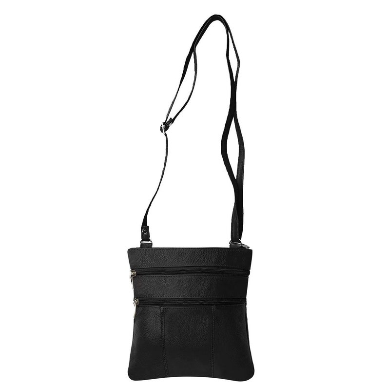 Anna By Anuschka Women's Midnight Floral Leather Crossbody Bag - Hand-Painted Original Artwork