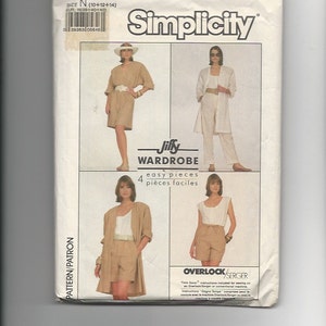 UNCUT Sewing Pattern Simpllicity 8680 for Wardrobe, Sz 10-12-14, 1980s