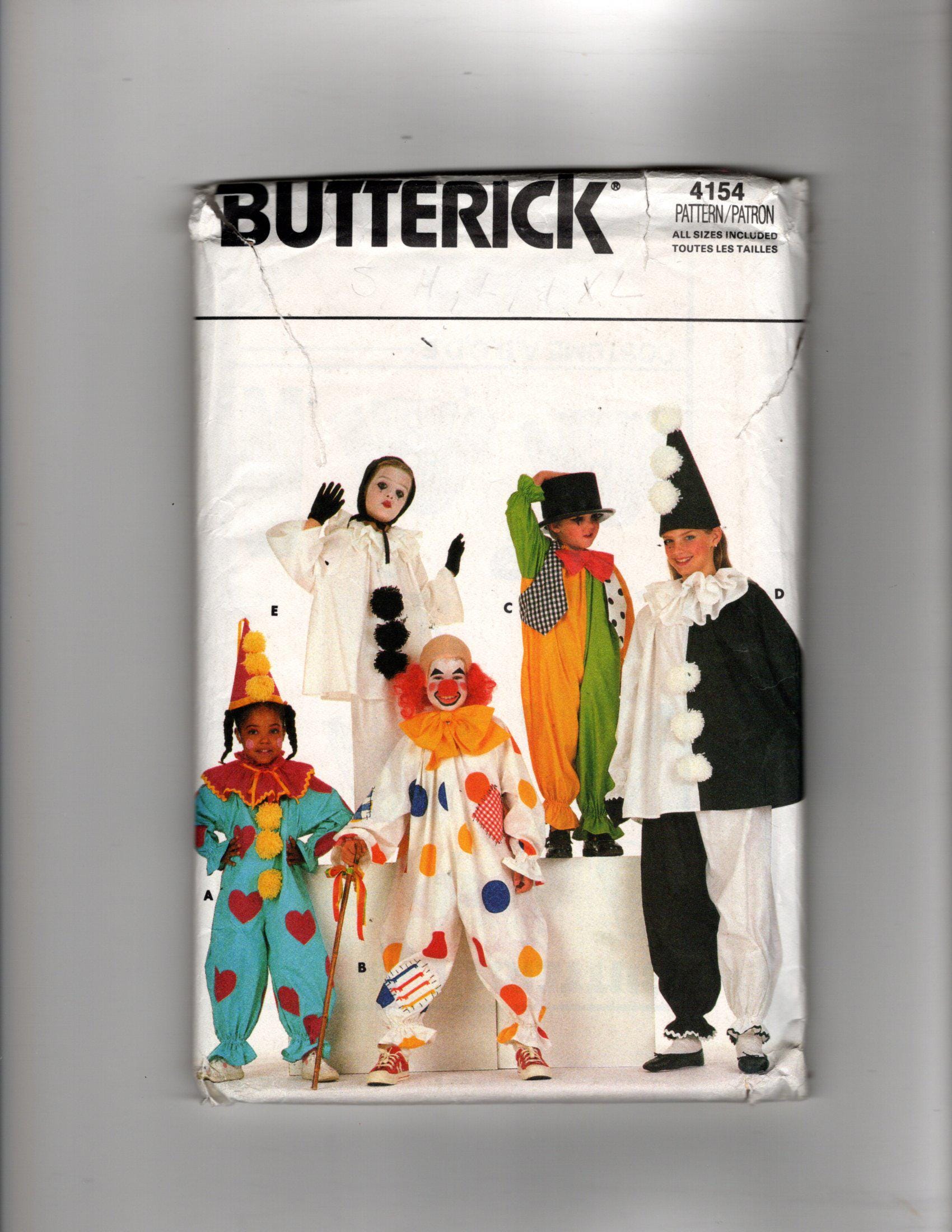Pierrot Kids Clown Costume - Etsy