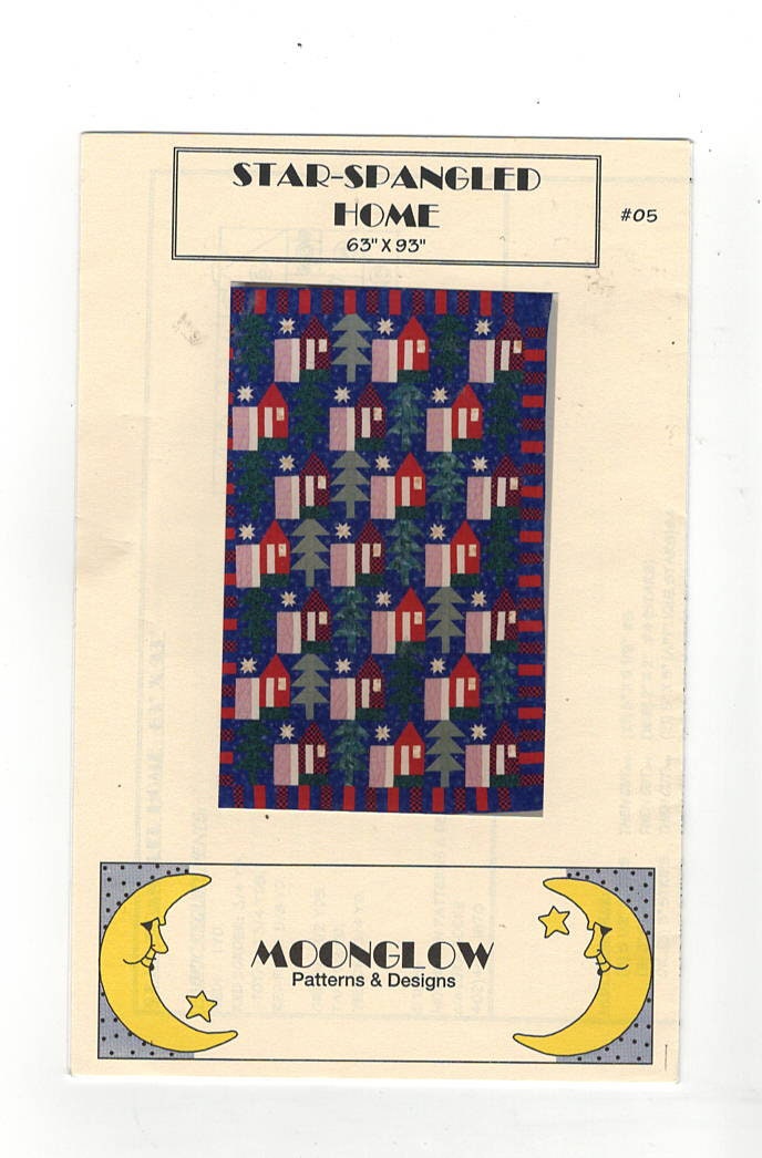 Spangled Pattern Star Spangled Home Design Quilt Pattern by Moon Glow Patterns, 63 by 93 ...