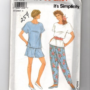 UNCUT Sewing Pattern Simplicity 7810 for Loose Fitting Pants, Shorts and Top, Sz 6--18, Easy Pattern, Casual Wear, Beach Wear, Cruise Wear