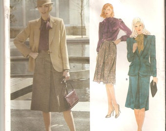 Vintage UNCUT Vogue Sewing Pattern 2550, design by Joseph Picone, for Skirt, Jacket and Blouse, Sz 14