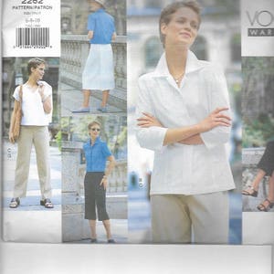 UNCUT Sewing Pattern Vogue 2262 for Jacket, Dress, Top, Skirt and Pants, 1990s, Sz 6-8-10