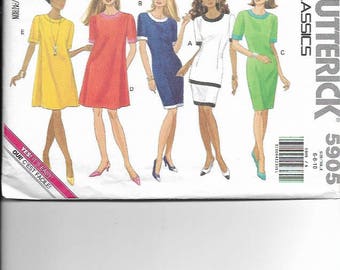 UNCUT Sewing Pattern Butterick 5905 for Dress, Top and Skirt, Sz 6-8-10