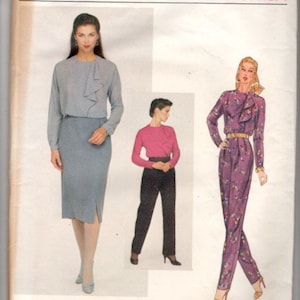 UNCUT Wzór do szycia Vogue 2370 na bluzkę, spódnicę i spodnie, rozmiar 12, seria American Designer, projekt Anne Klein