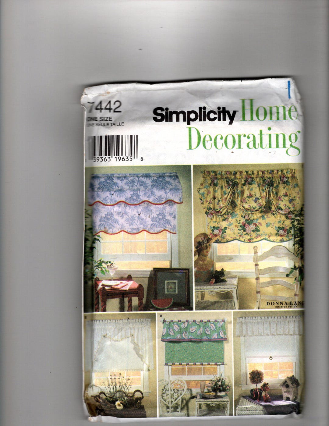Patterns For Windows UNCUT Sewing Pattern Simplicity 7442 for Window Treatment Variations ...