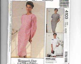 UNCUT Sewing Pattern McCalls 4103 for Dress, Sz 10--12