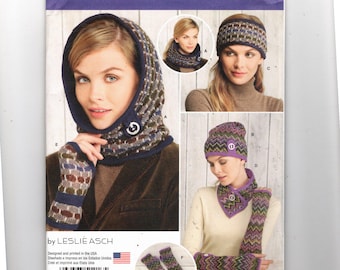 UNCUT Sewing Pattern Simplicity for Winter Accessories, Fingerless Gloves, Neck Warmer, Slouchy Hat, Ear Warmer