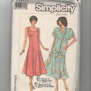 UNCUT Vintage Sewing Pattern Simplicity 7892 for Flared Dress and Oversized Blouse, Shirt, Top, Sz 6-12, Easy Pattern, Princess Seams Dress