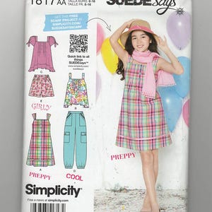 UNCUT Schnittmuster Chick 2827 für Mädchens Top Variationen, Kleid, Shorts und Cargohose, Gr. 8-16, Suede Says Line