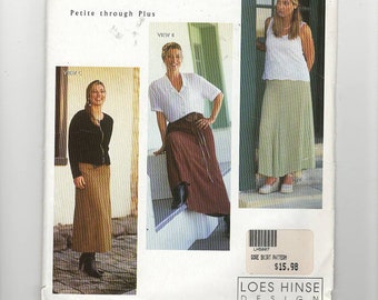 Sewing Pattern Loes  Hinse Design 5007 for Gore Skirt Variations, Sz XXS--XXL, Flared Skirt, Plus Size Pattern
