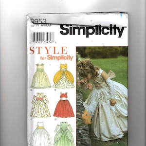 UNCUT Sewing Pattern for Girls Princess Dress Variations Sz 4-5-6-7-8, Flower Girl Dress, Formal Dress, Party Dress, Christmas Dress