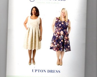 UNCUT Sewing Pattern Cashmerette 1101 for Upton Dress, Sz 12---28, Plus Size, Sleeveless Dress, Classic Dress