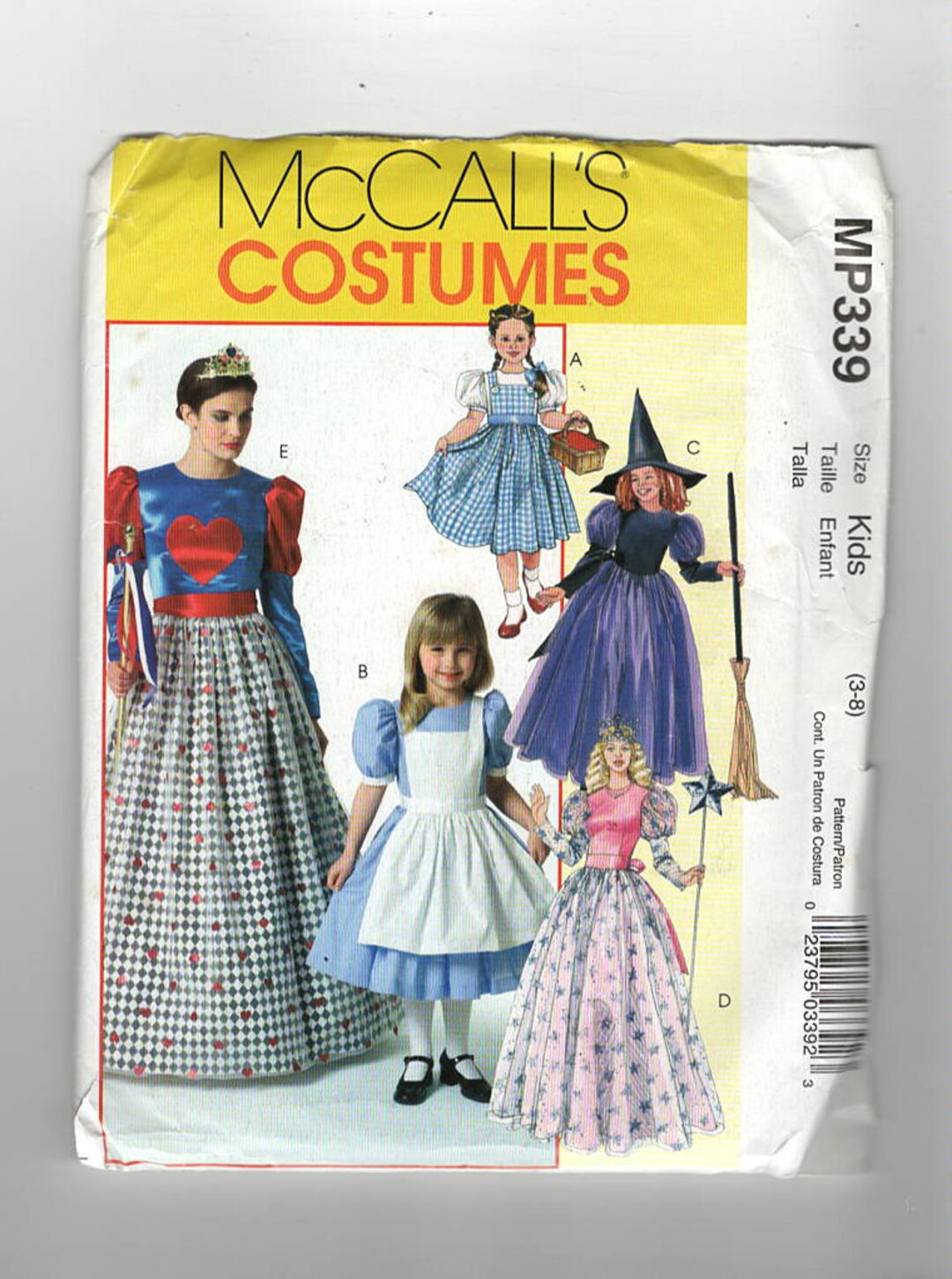 UNCUT Sewing Pattern for Girls' Costume, Sz 38, Witch Costume, Dorothy