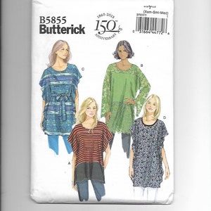 May include: A sewing pattern for four different tops. The pattern is from Butterick and is for sizes X-Small to Medium. The tops are all loose fitting and have a casual style. The pattern is for a 150th anniversary edition.