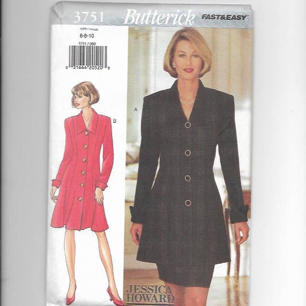 UNCUT Sewing Pattern Butterick 3751 for Dress, Tunic and Skirt, Sz 6-8-10