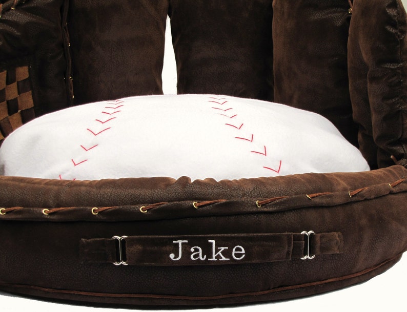 Personalized Baseball Mitt Pet Bed Etsy