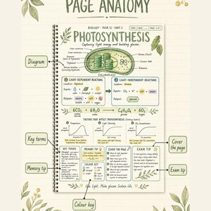 Year 11 Biology ATAR Study Notes: 16 Hand-Drawn Pages, Printable PDF