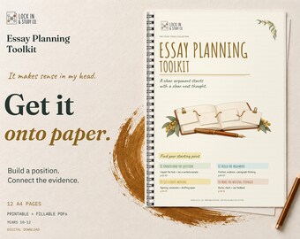 Essay Planning Toolkit | Printable & Fillable PDF | 12 A4 Pages for Years 10–12