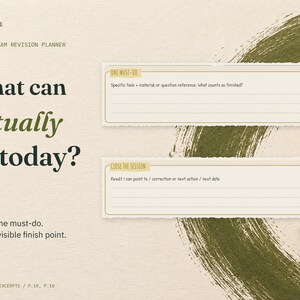 What can actually fit today? Enlarged real fields from the Daily Focus Card page: One Must-Do and Close the Session.