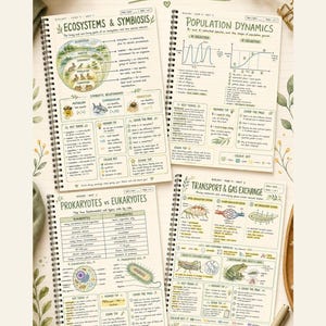 Year 11 Biology ATAR Study Notes: 16 Hand-Drawn Pages, Printable PDF
