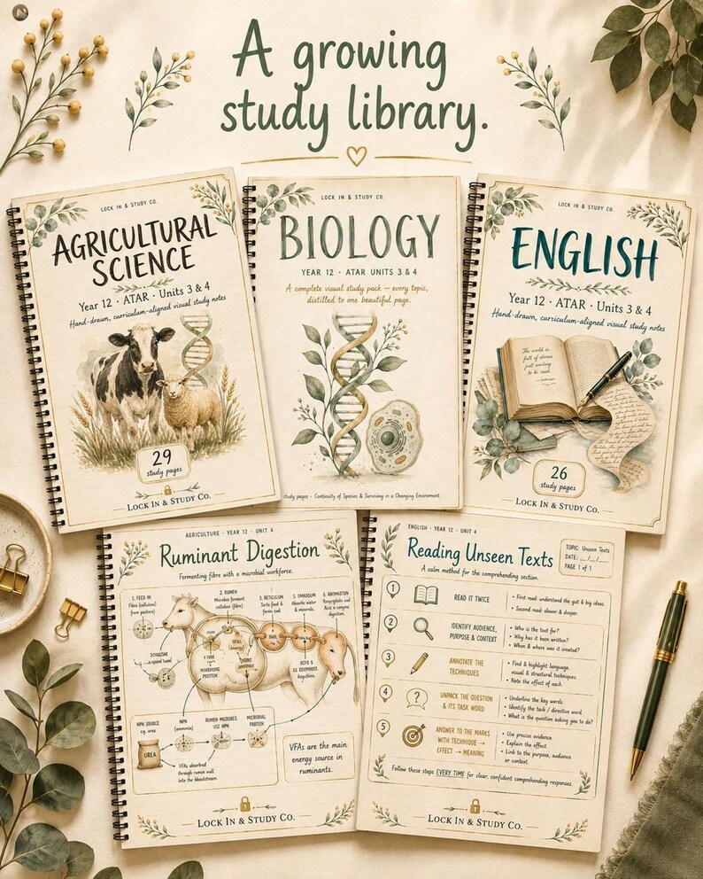 WA Year 12 English ATAR Study Notes, Units 3–4 Printable PDF
