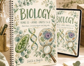 WA Year 11 Biology ATAR Study Notes: 16 Illustrated Pages, Printable PDF