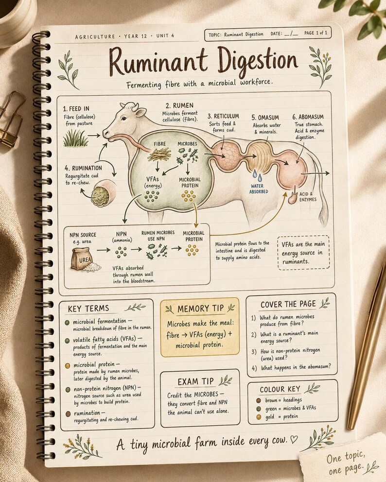 WA Year 12 Agricultural Science ATAR Study Notes, Units 3–4 Printable PDF