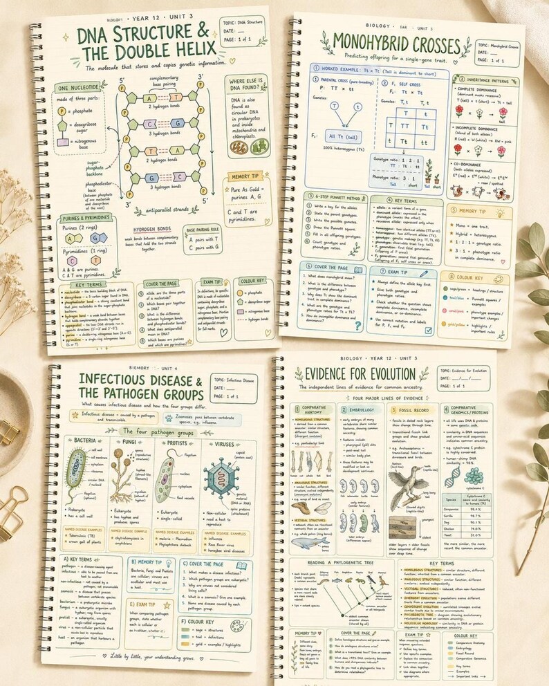WA Year 12 Biology ATAR Study Notes, Units 3–4 Printable PDF