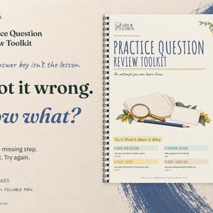 Practice Question Review Toolkit | Printable & Fillable PDF | 12 A4 Pages for Years 10–12