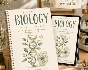 WA Year 12 Biology ATAR Study Notes, Units 3–4 Printable PDF