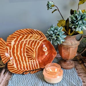 Vintage Fish Platter signed by Richie Watts- Good Earth Pottery