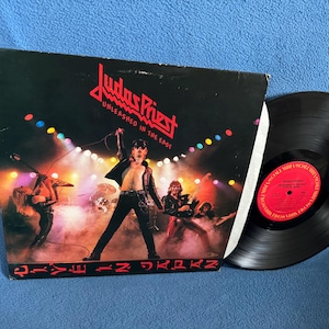 RARE, Vintage Judas Priest - &quot;Unleashed In The East, Live In Japan&quot; Vinyl LP Record Album, Original First Press, The Ripper, Tyrant
