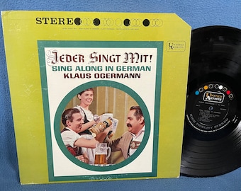 Vintage, Klaus Ogermann, "Jeden Gingt Mit, Sing Along In German" Vinyl LP Record Album, German Beer Drinking Songs, Trinklieder, O Mein Papa