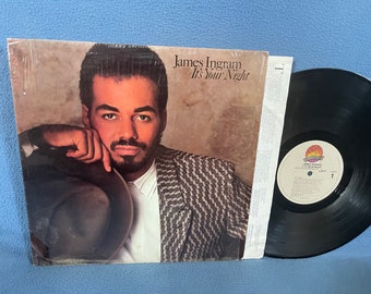 Vintage James Ingram, "It's Your Night" Vinyl LP Record Album, Original First Press, Michael McDonald, Yah Mo B There, Yacht Rock, Soul