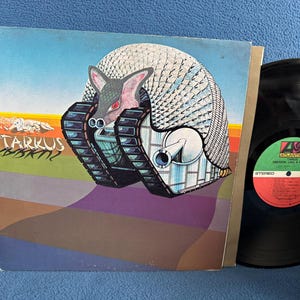 Vintage, Emerson, Lake & Palmer - &quot;Tarkus&quot; Vinyl LP Record Album, ELP, Late 70&#39;s Gatefold Press, Infinite Space Conclusion, Psych, Prog Rock