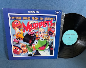 RARE, Vintage, "Favorite Songs From Jim Henson's Muppets Vol. 2", Vinyl LP, Record Album, Rubber Duckie , Muppet Babies Theme, Bein' Green