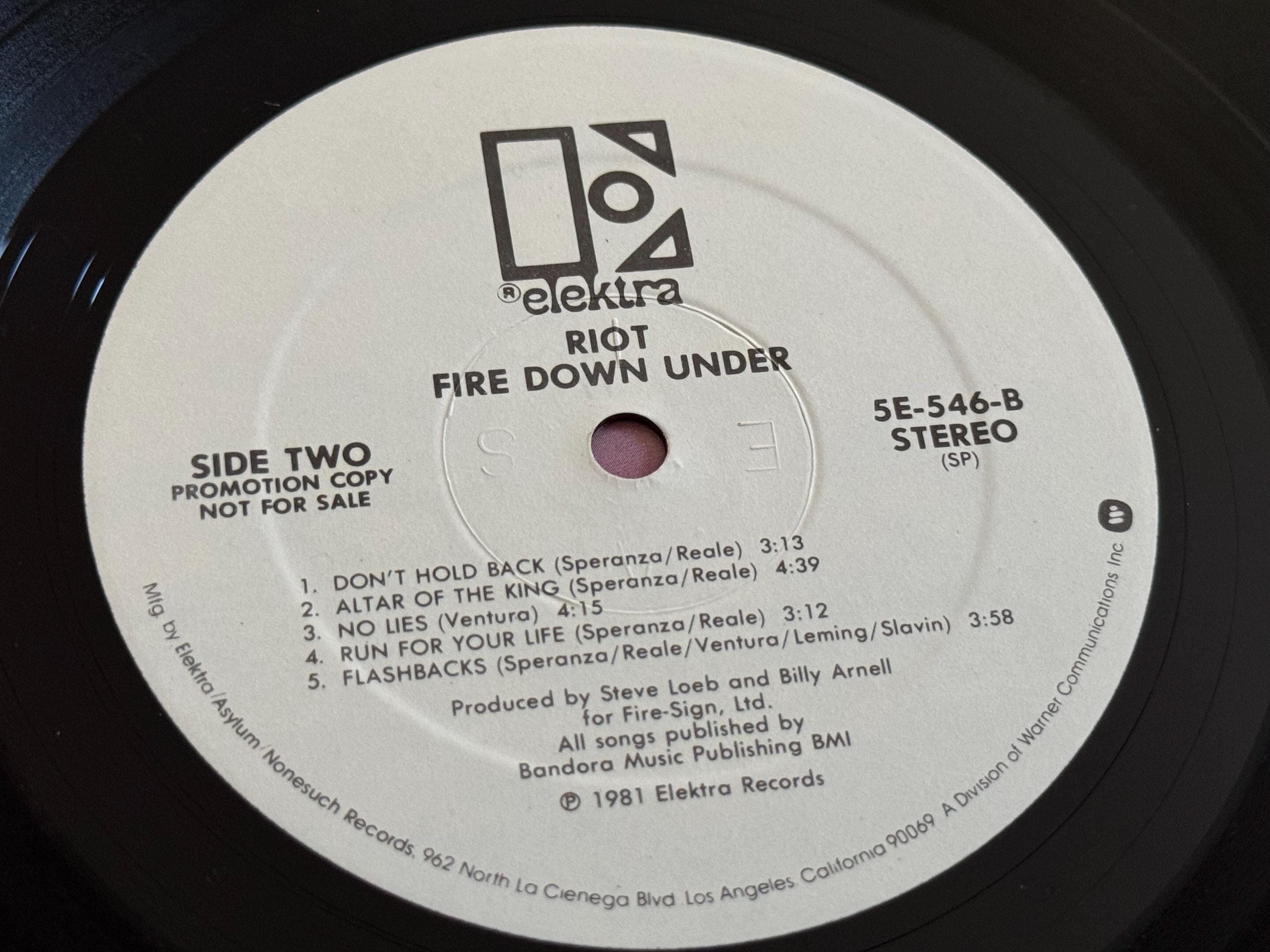 RARE Vintage, RIOT, “fire Down Under