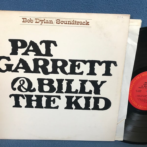 RARE, Vintage, Bob Dylan - "Pat Garrett & Billy The Kid Soundtrack" Vinyl LP Record Album, Original 1973 Press, Folk Rock Country