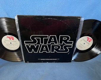 RARE, Vintage, "Star Wars" John Williams, Original Film Score, Movie Soundtrack, Vinyl 2 LP Set, Record Album, 1983 RSO Press